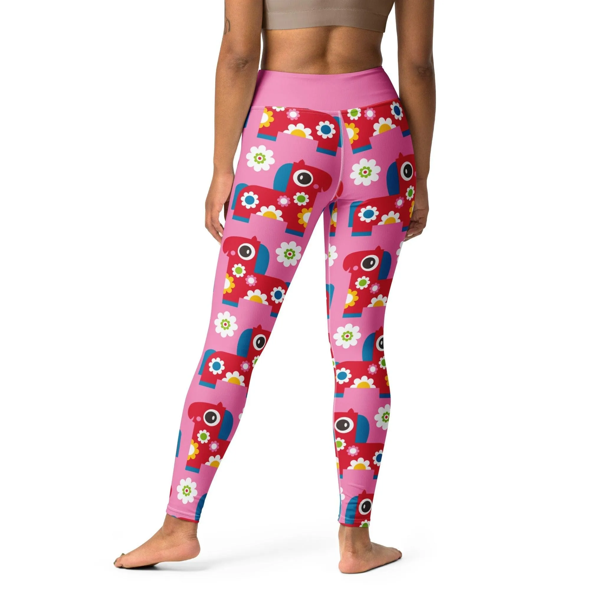 PONY BLOOM pink -2- Yoga Leggings