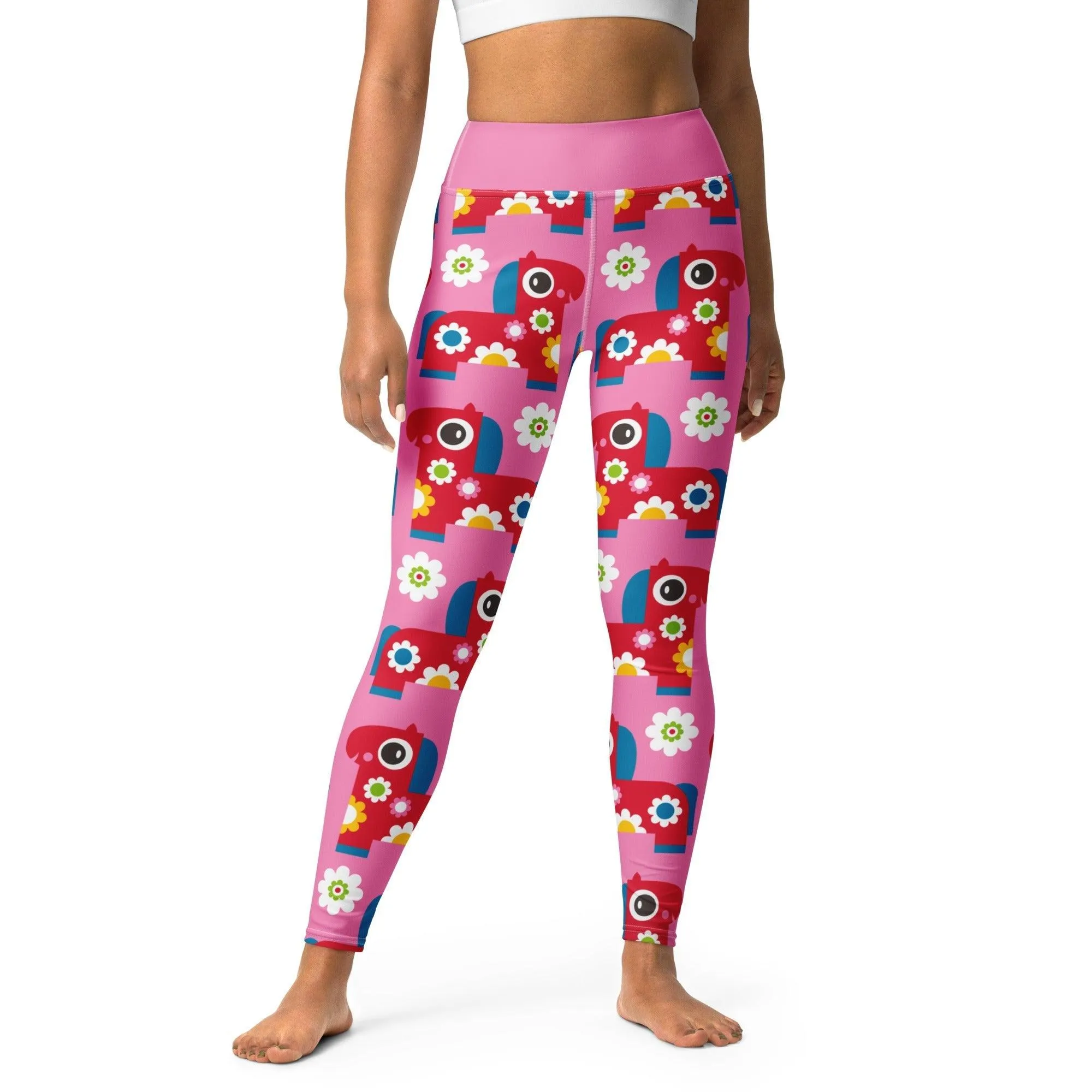 PONY BLOOM pink -2- Yoga Leggings