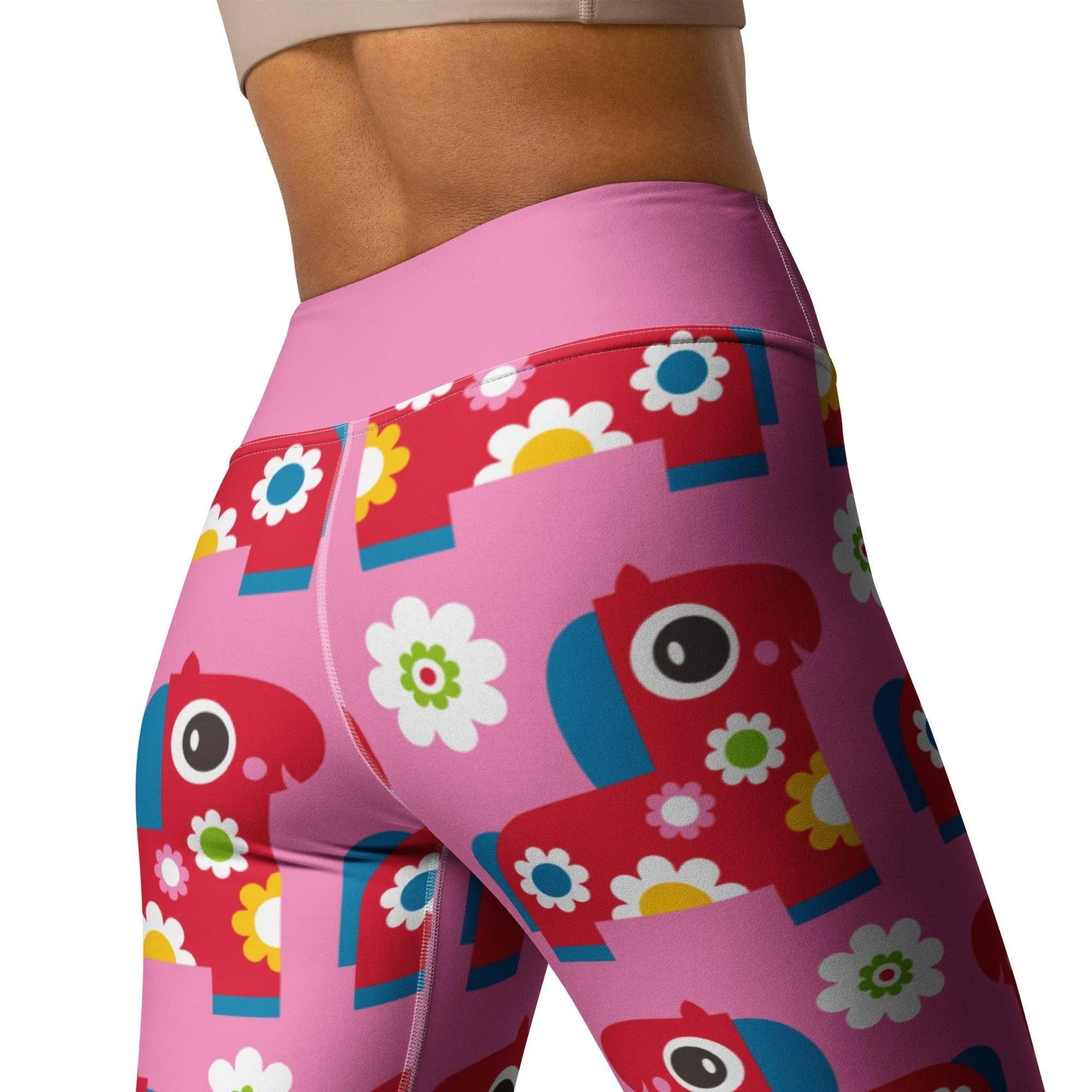 PONY BLOOM pink -2- Yoga Leggings