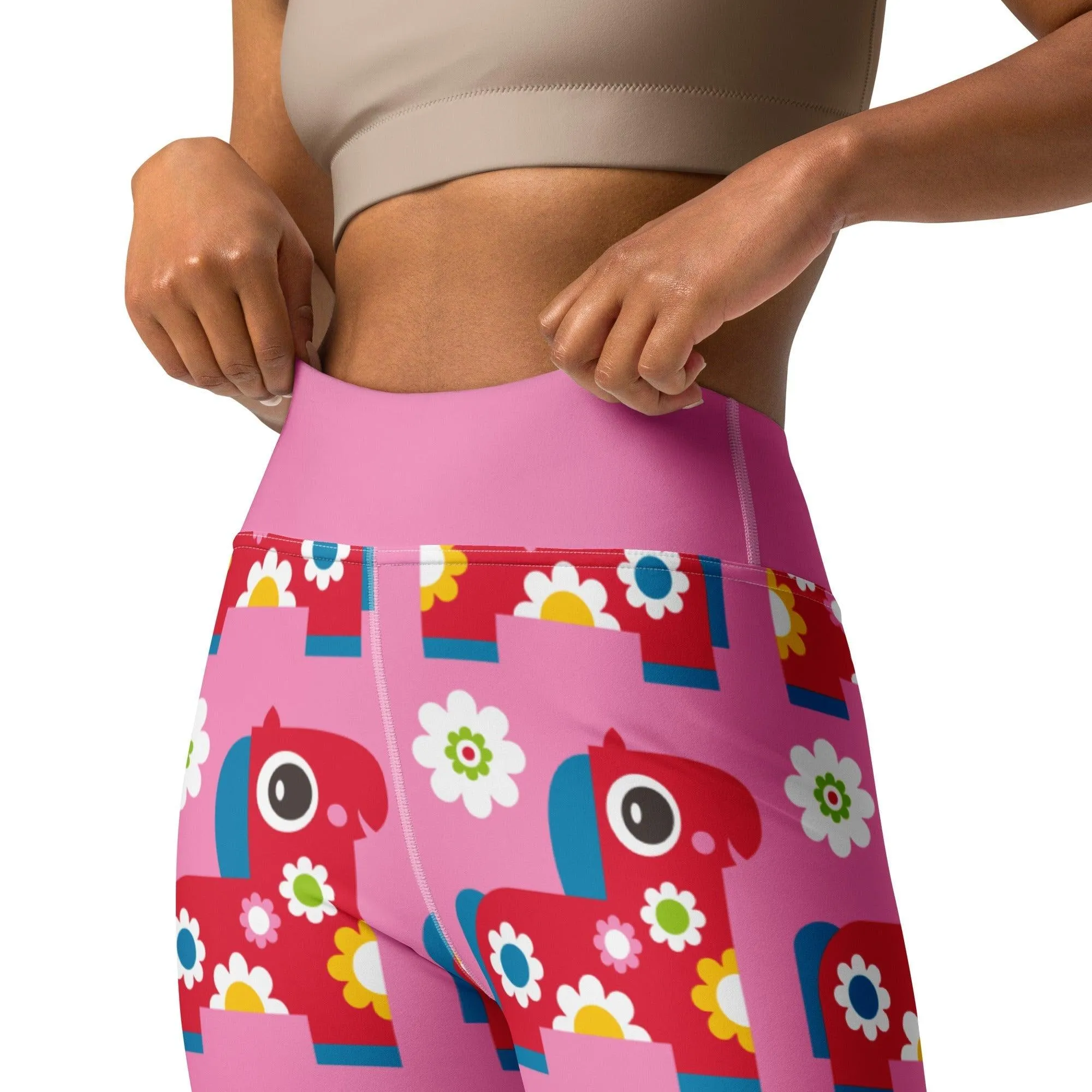 PONY BLOOM pink -2- Yoga Leggings