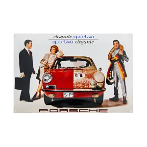 Porsche  Classic Enamel Sign- Elegant sportiness