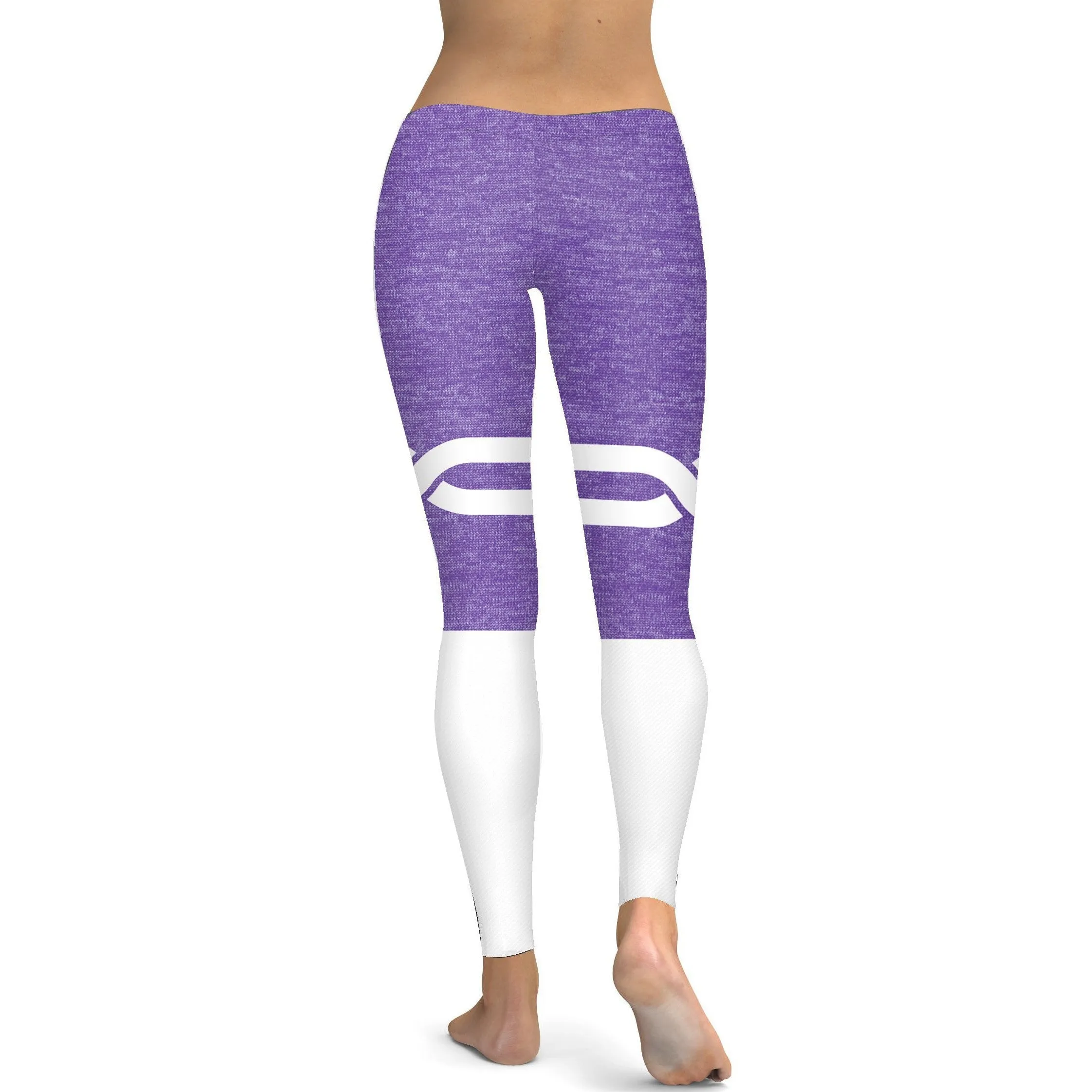 Purple and White Infinity Leggings