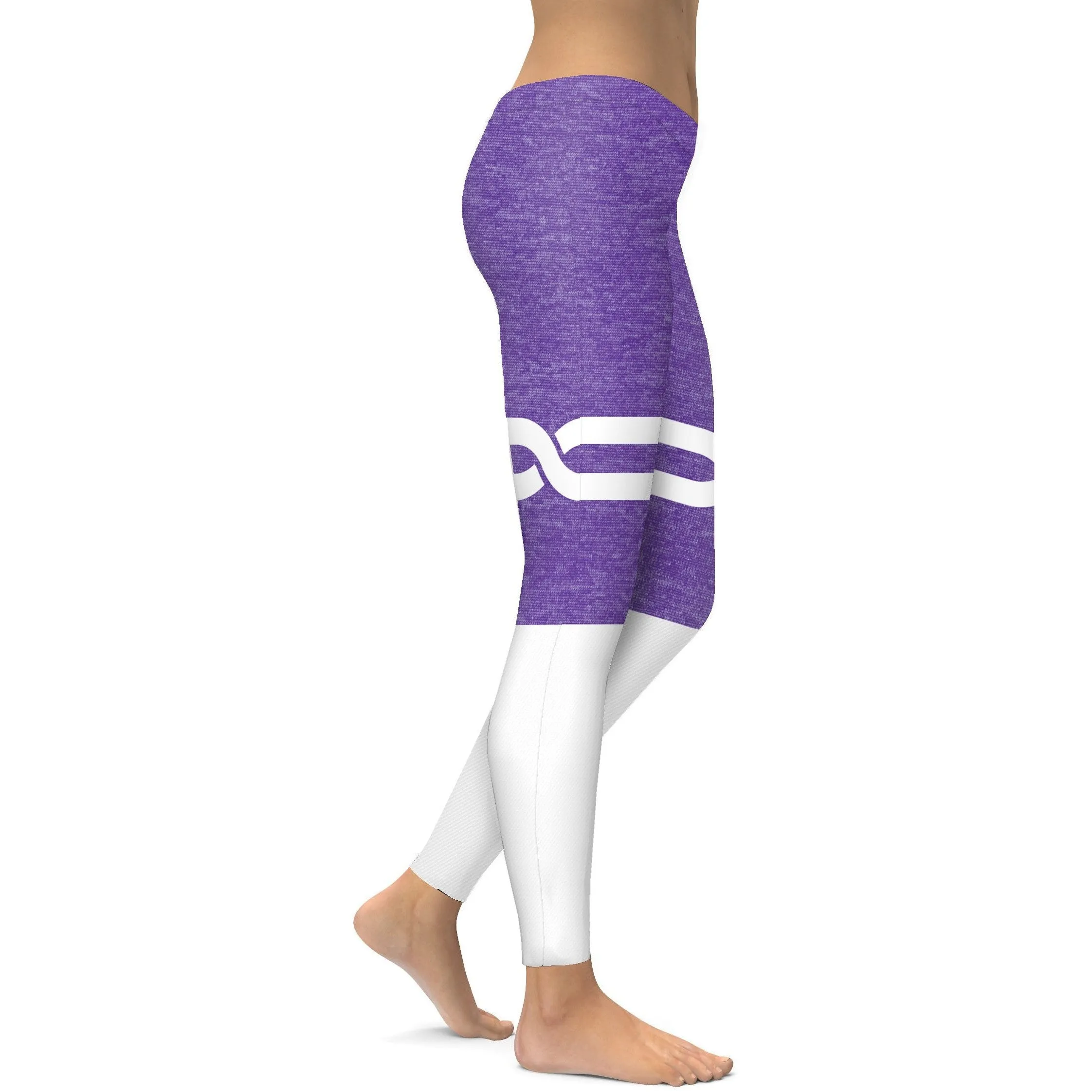 Purple and White Infinity Leggings