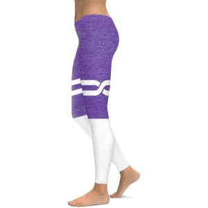 Purple and White Infinity Leggings