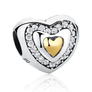 PY1258 925 Sterling Silver Heart Charm