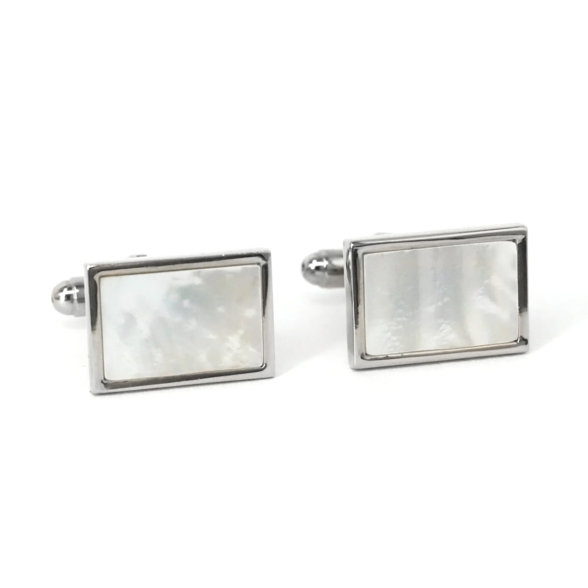 Rectangular Cufflinks With MOP