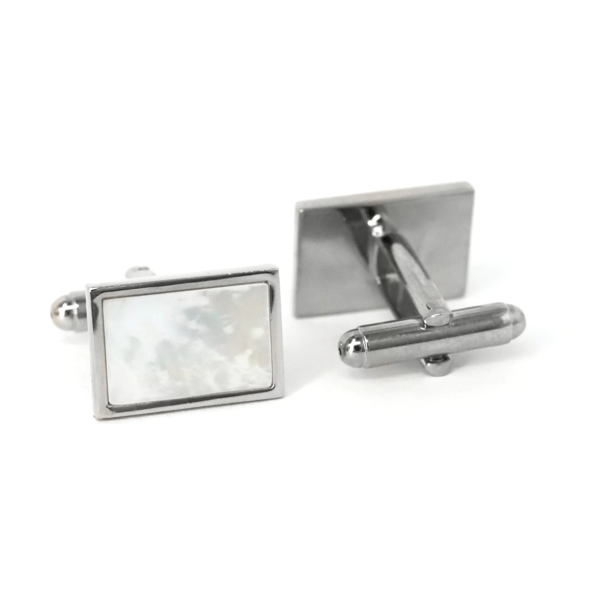 Rectangular Cufflinks With MOP