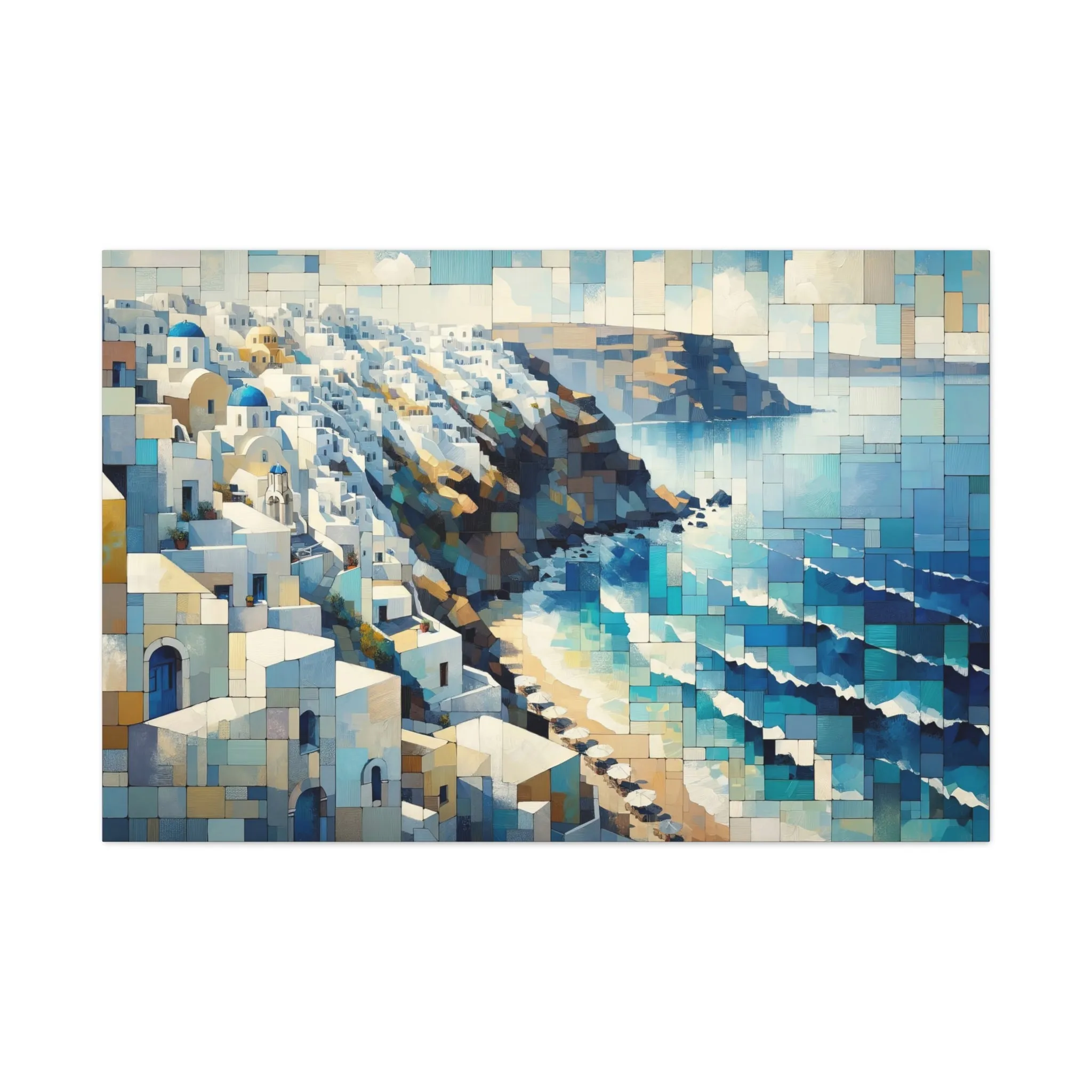 Santorini Blues and Whites Canvas Print