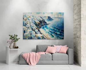 Santorini Blues and Whites Canvas Print