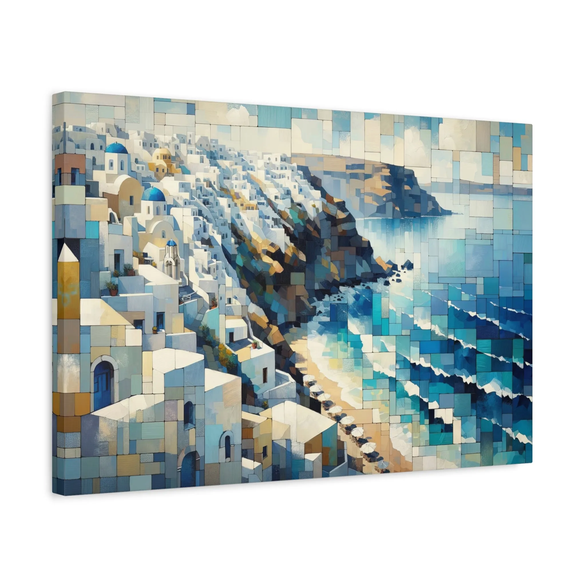 Santorini Blues and Whites Canvas Print