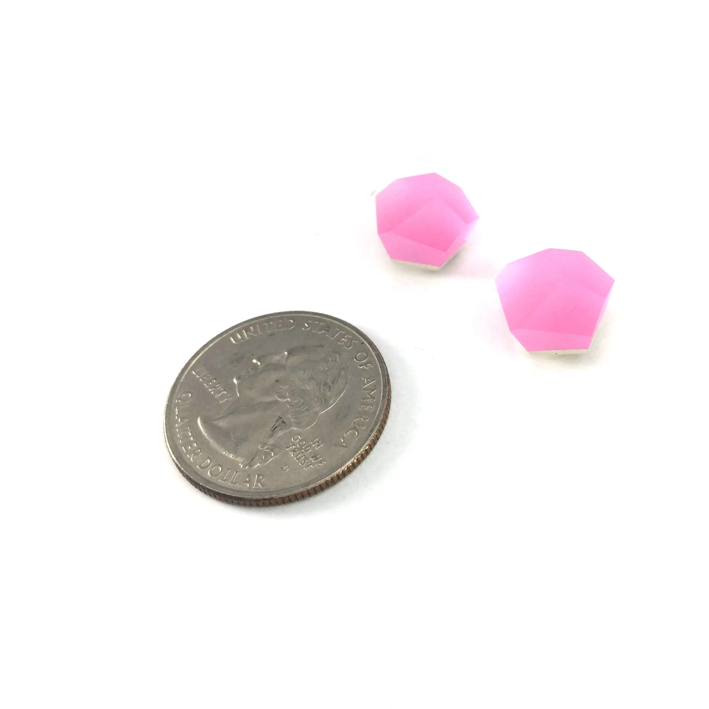 Small Baby Pink Crystal Stud