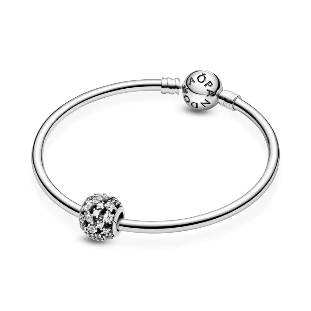 Sparkling Round Openwork Charm