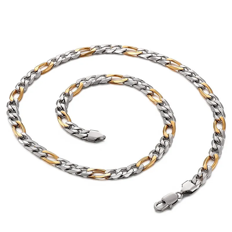 Stylish Titanium Steel Men's Necklace - European and American Minimalist Design Accessories