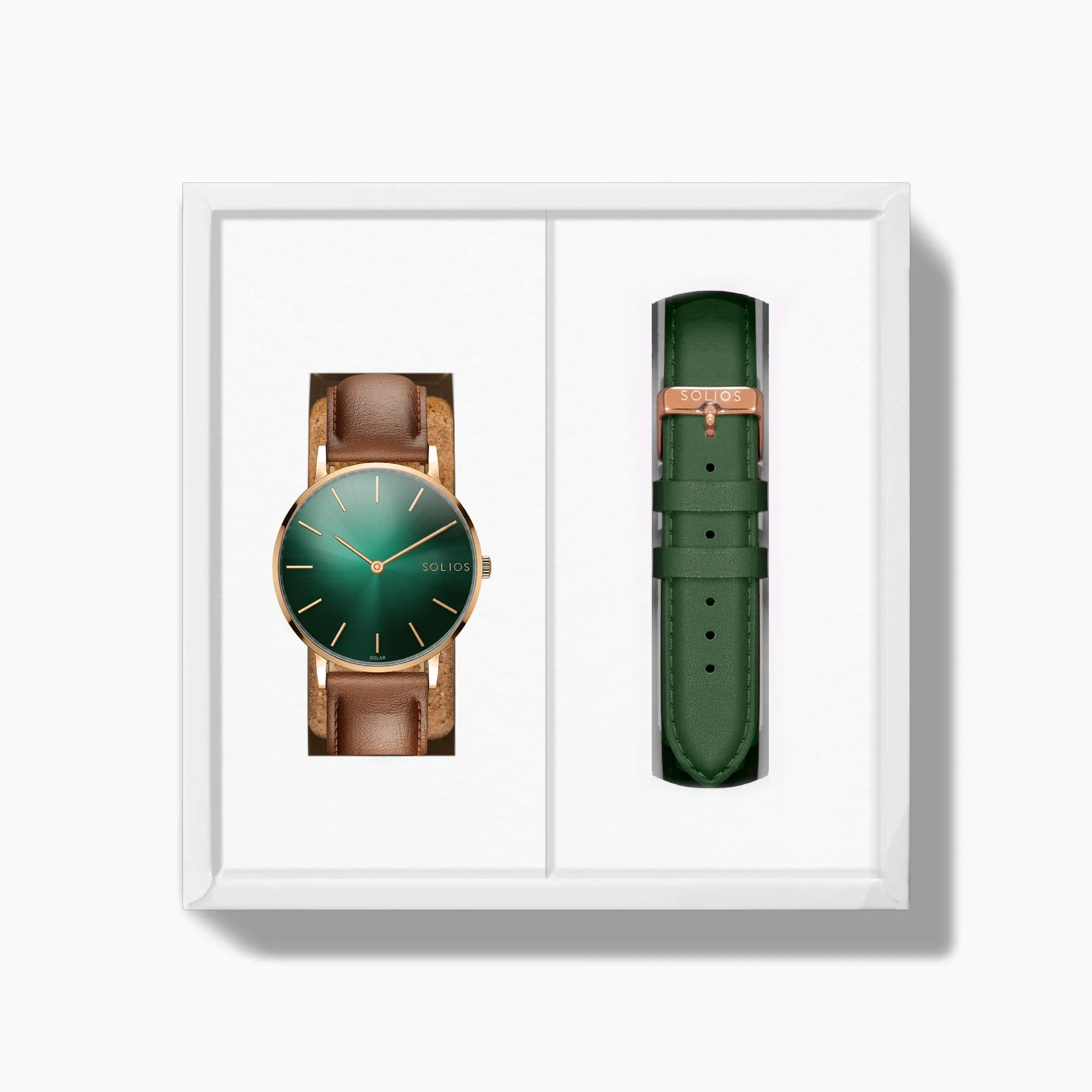 The Rainforest Classic Bundle | Green Dial - Rose Gold Case