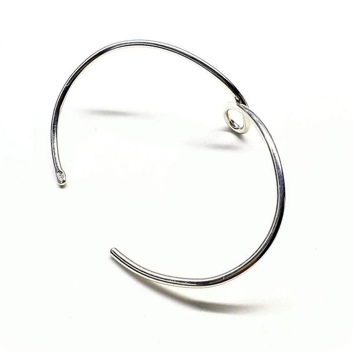 Timeless Classic Silver Reversible Teardrop Awareness Bangle