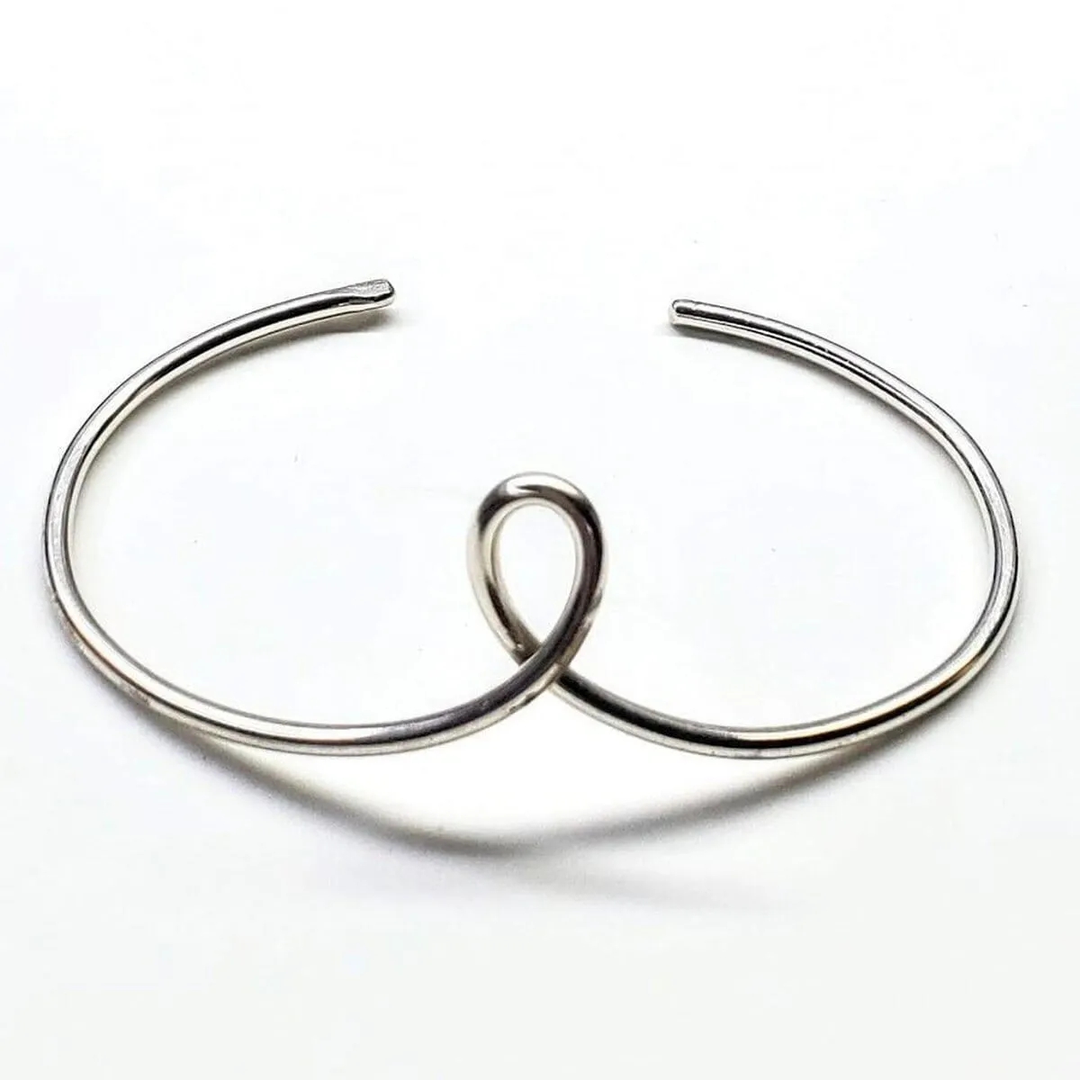 Timeless Classic Silver Reversible Teardrop Awareness Bangle