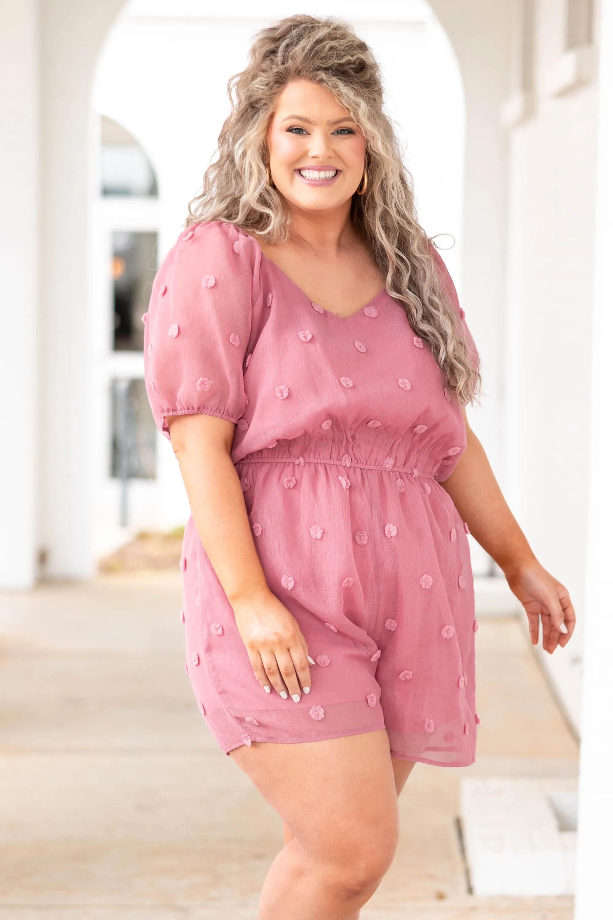 Timeless Essence Romper, Mauve