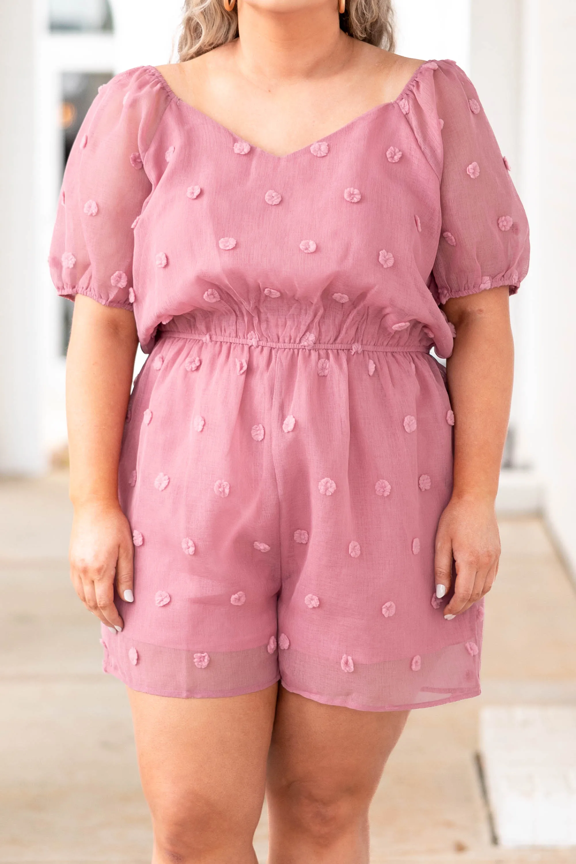 Timeless Essence Romper, Mauve