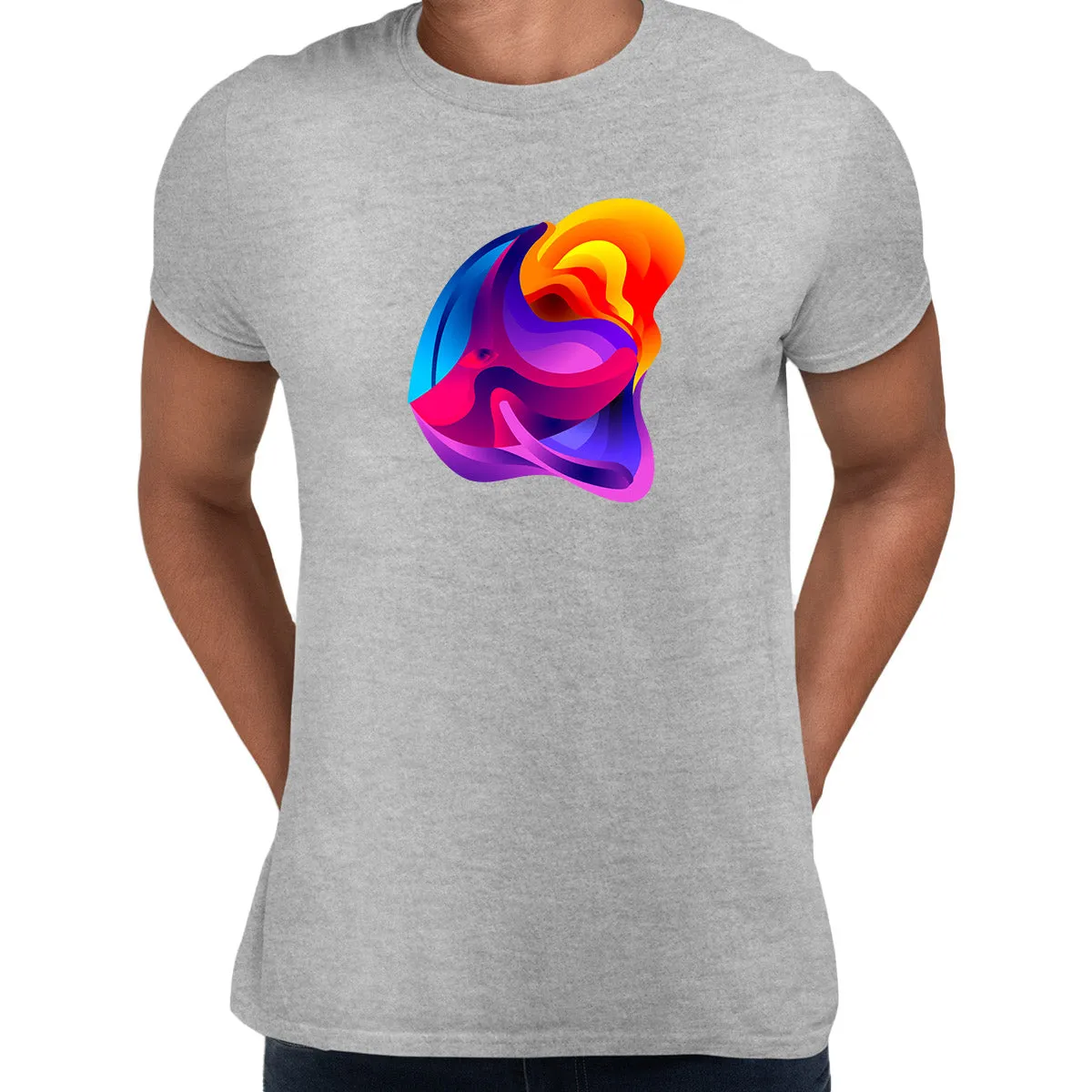 Tropical Shell With Sunset Unique Surreal Design T-shirt