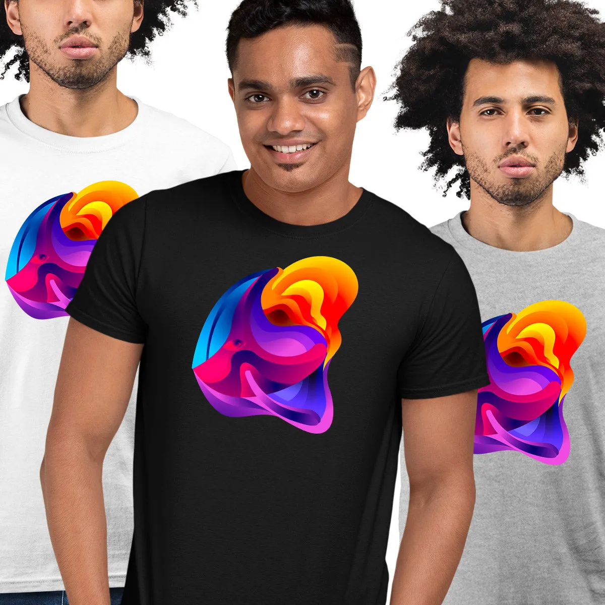 Tropical Shell With Sunset Unique Surreal Design T-shirt