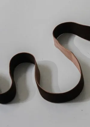 Velour Band Dark Brown Wide