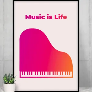 Vibrant Life Music Poster