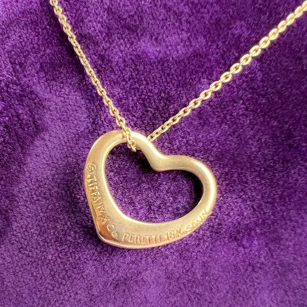 Vintage Tiffany & Co Elsa Peretti Open Heart Pendant