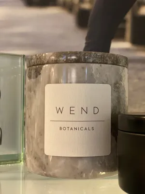 Wend Botanicals Desert Zen Candle in Grey Marble Vessel