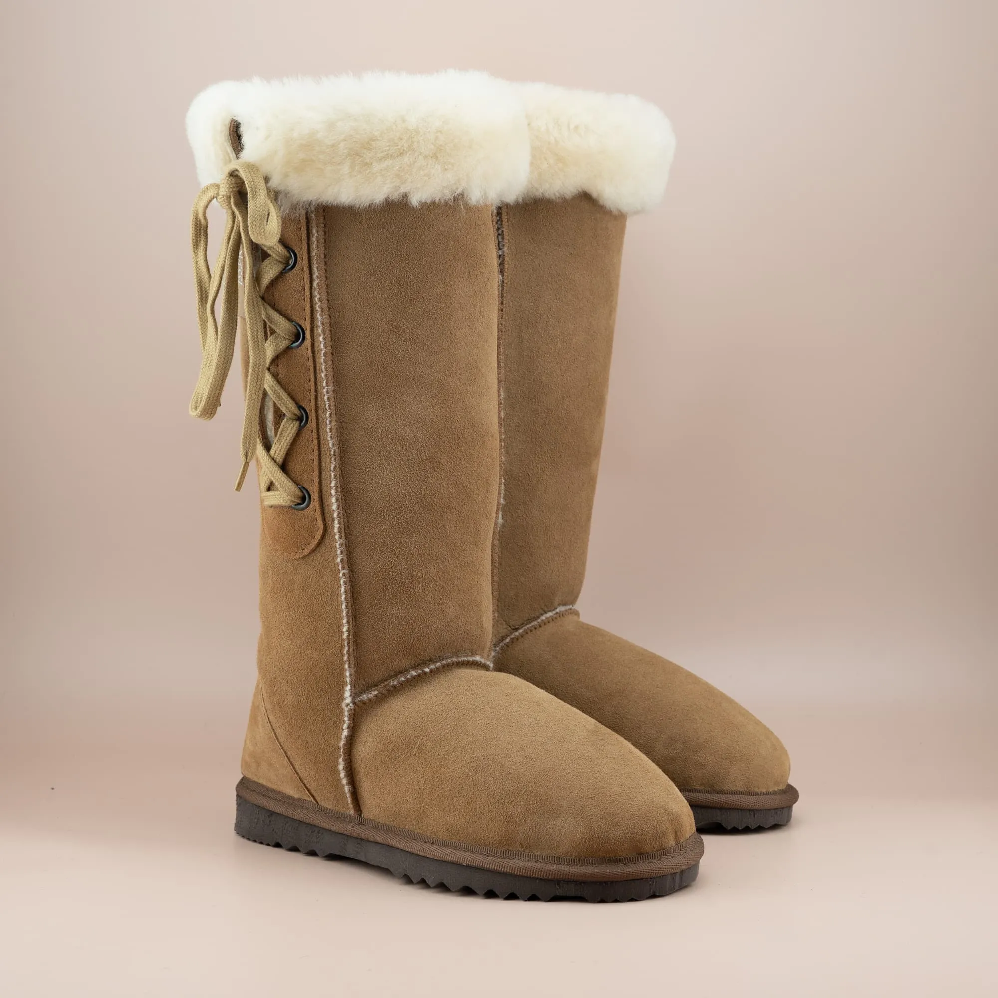 Women's Long Lace-Up Suede Ugg Boot