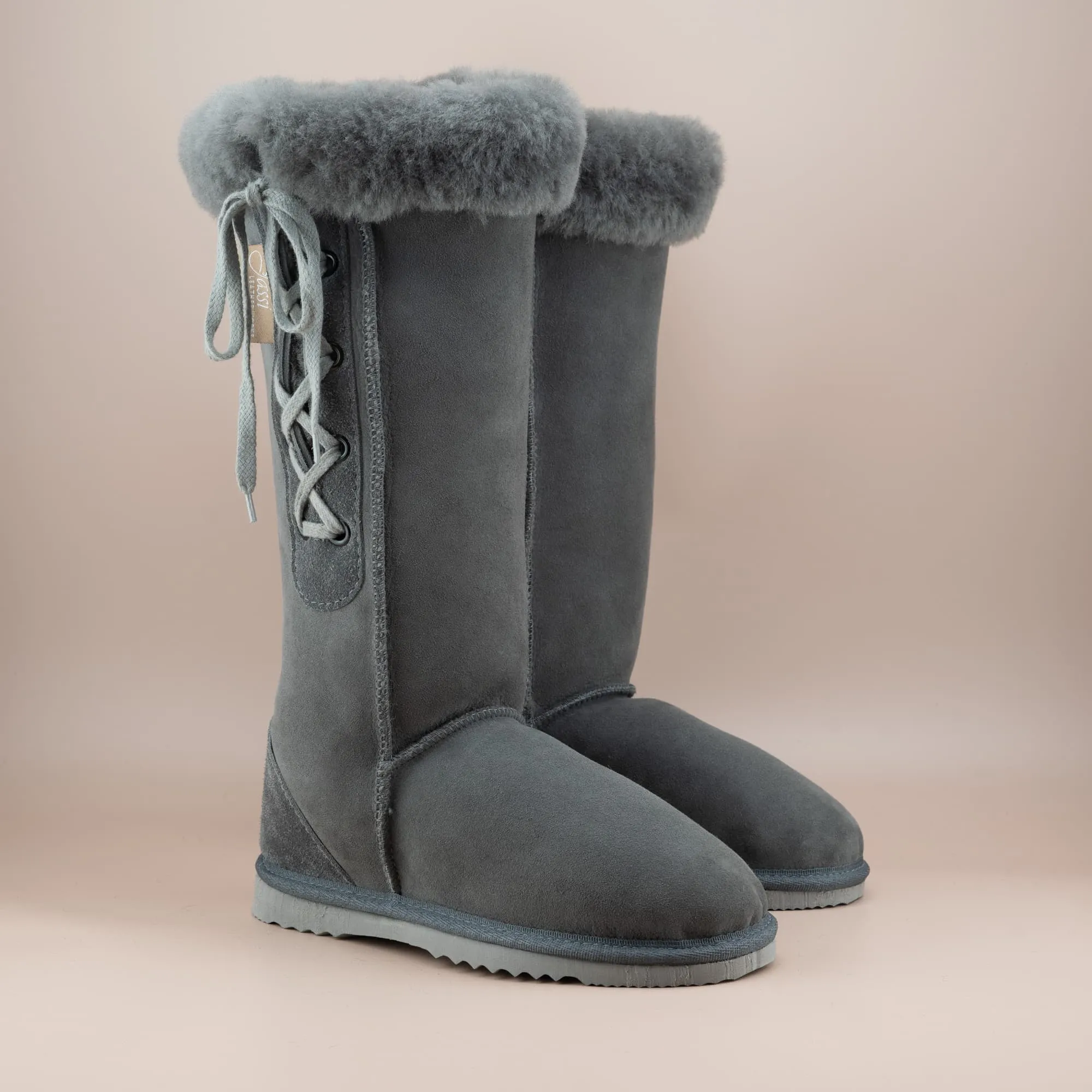 Women's Long Lace-Up Suede Ugg Boot