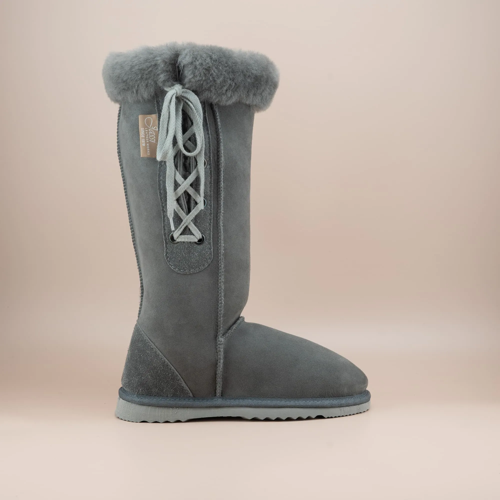 Women's Long Lace-Up Suede Ugg Boot